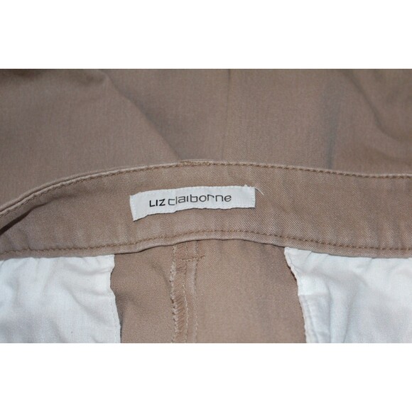 Vintage Liz Claiborne Casual Pants Light Khaki Straight Leg Mid Rise Size 14 - Picture 3 of 4